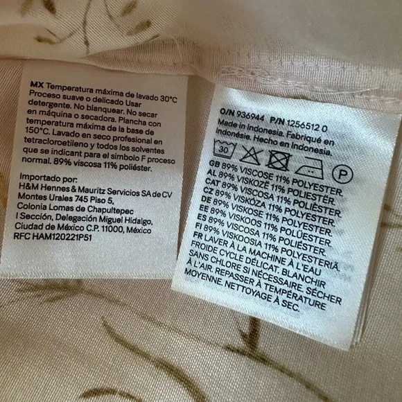 H&M Flounced Floral Peach 🍑 Ruffle Blouse. - Picture 8 of 11